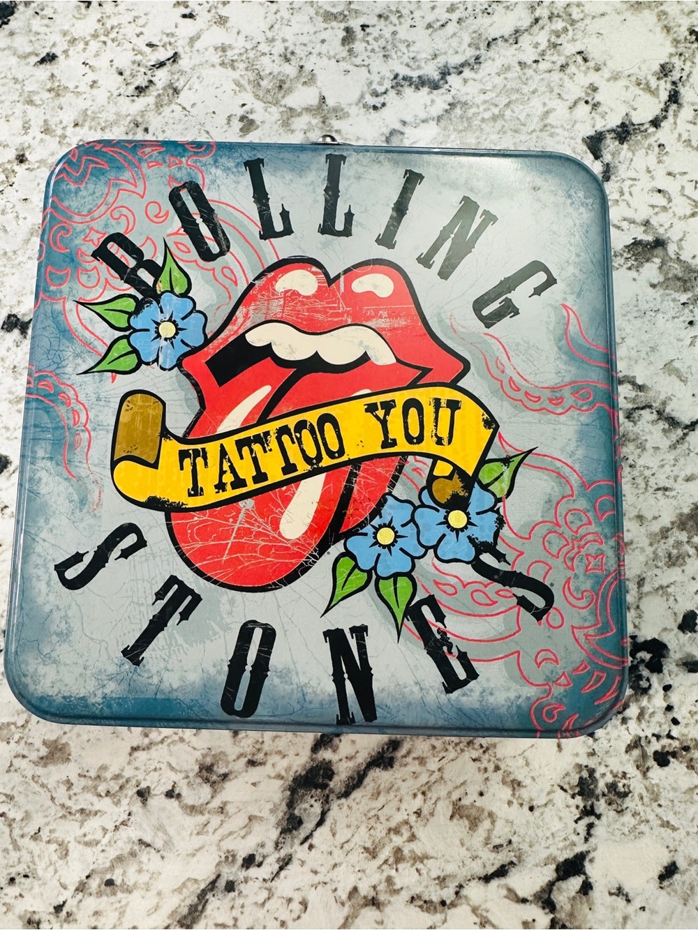 Rolling Stones Tattoo You Metal Trinket Box - Red, Yellow, Blue